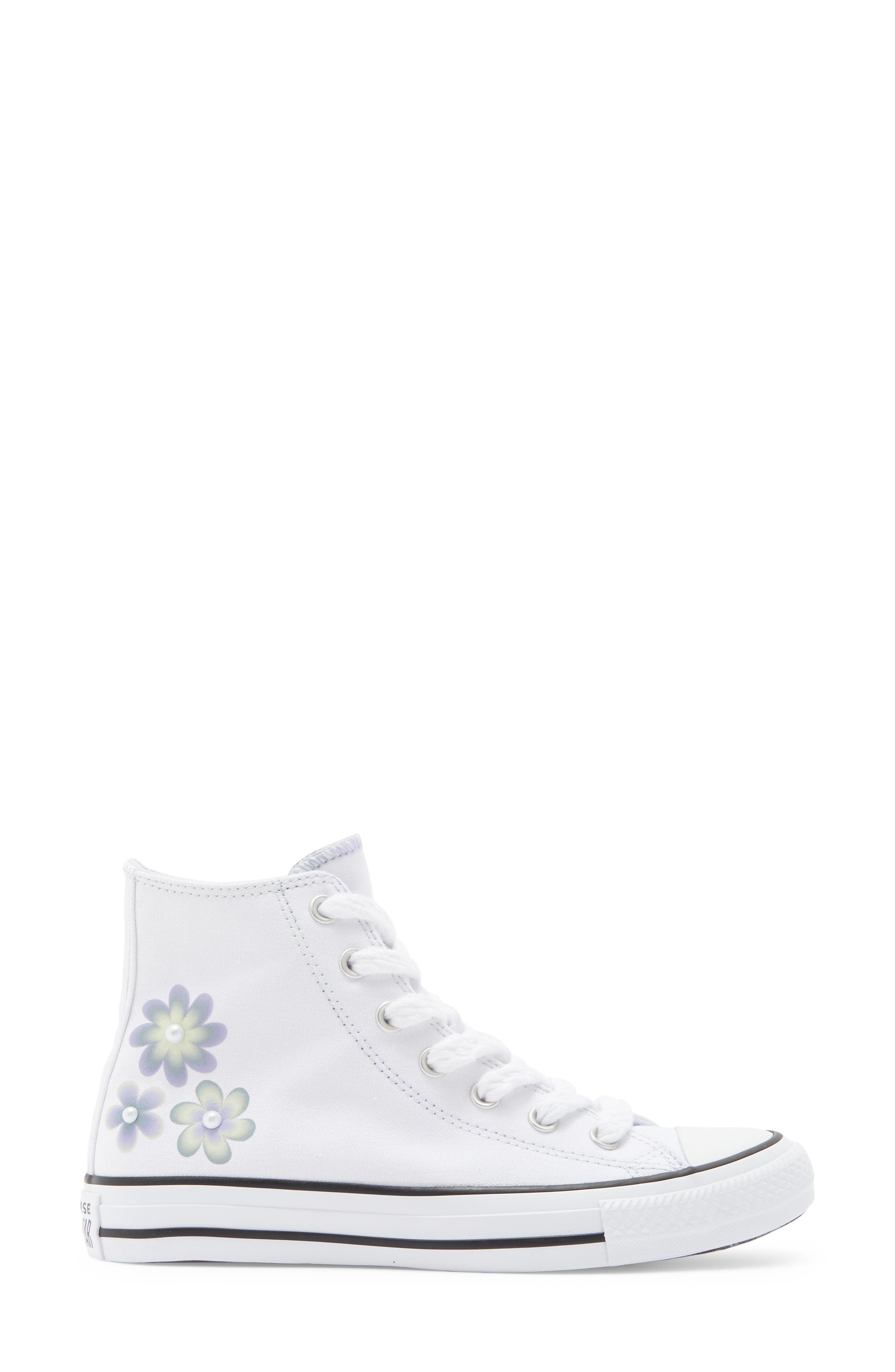 Converse Chuck Taylor<sup>®</sup> All Star<sup>®</sup> High Top Sneaker, Alternate, color, White/ Blueberry Ice