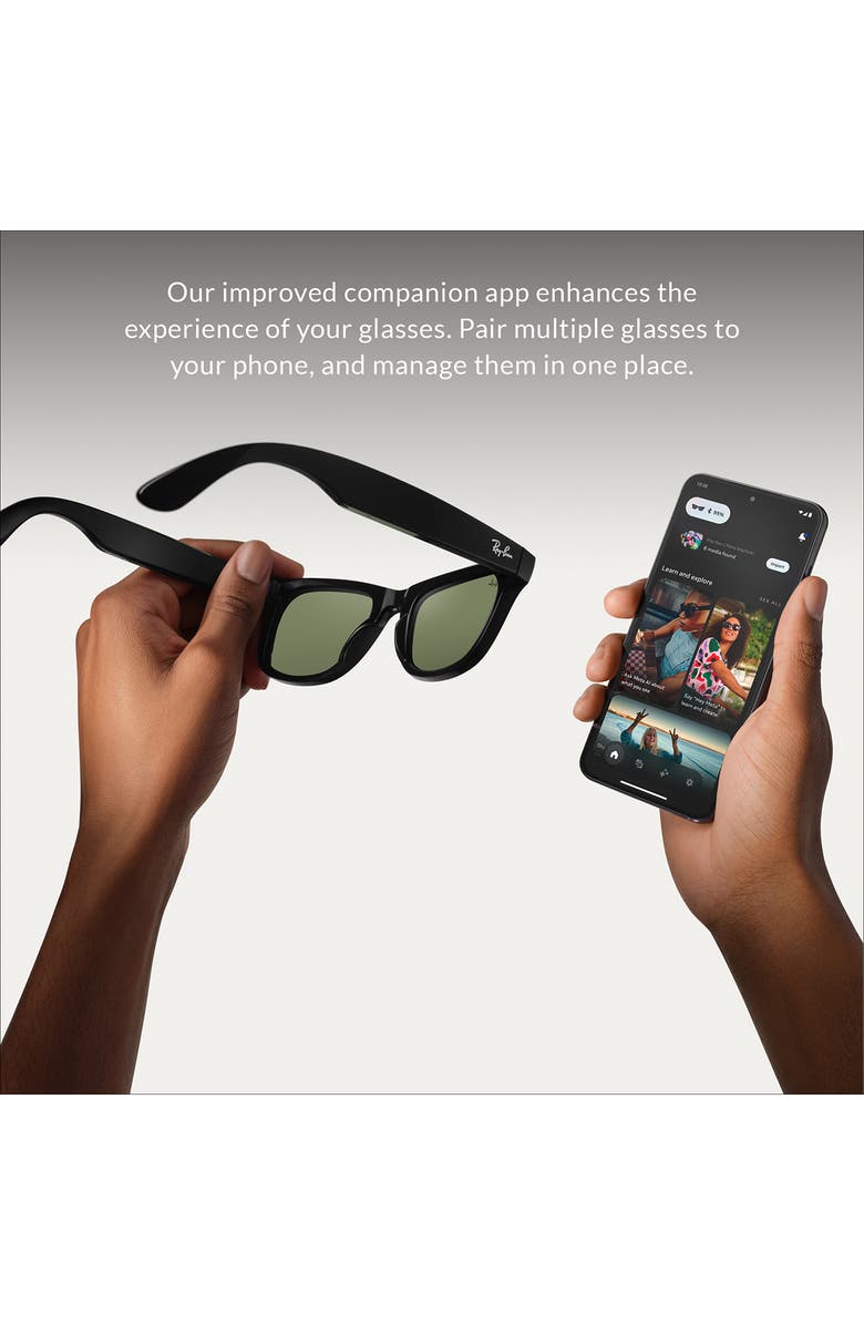 Ray-Ban Meta Wayfarer Large AI Glasses, Alternate, color,