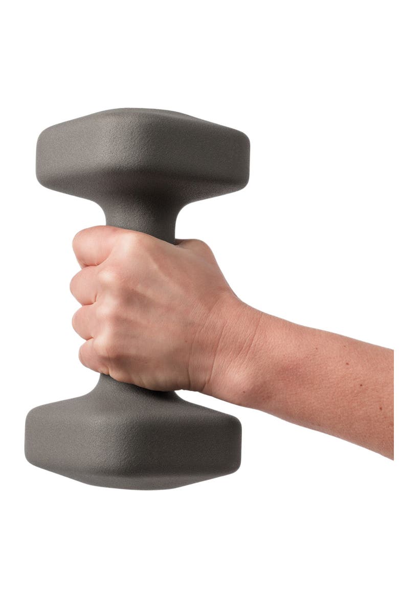 SafeGrip Dumbbells Lower Set with Light Rack - 2, 3, 5, 8lbs, Alternate, color, Slate
