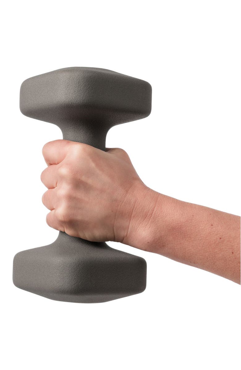 WeGym SafeGrip Dumbbells Lower Set with Dark Rack - 2, 3, 5, 8lbs, Main, color, Slate