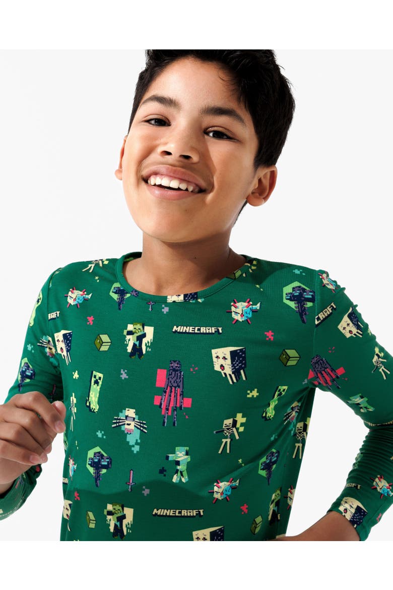 Kids' Minecraft Midnight Mobs Set of 2 Piece Pajamas, Alternate, color, Minecraft: Midnight Mobs