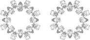 Swarovski Matrix Cubic Zirconia Frontal Hoop Earrings