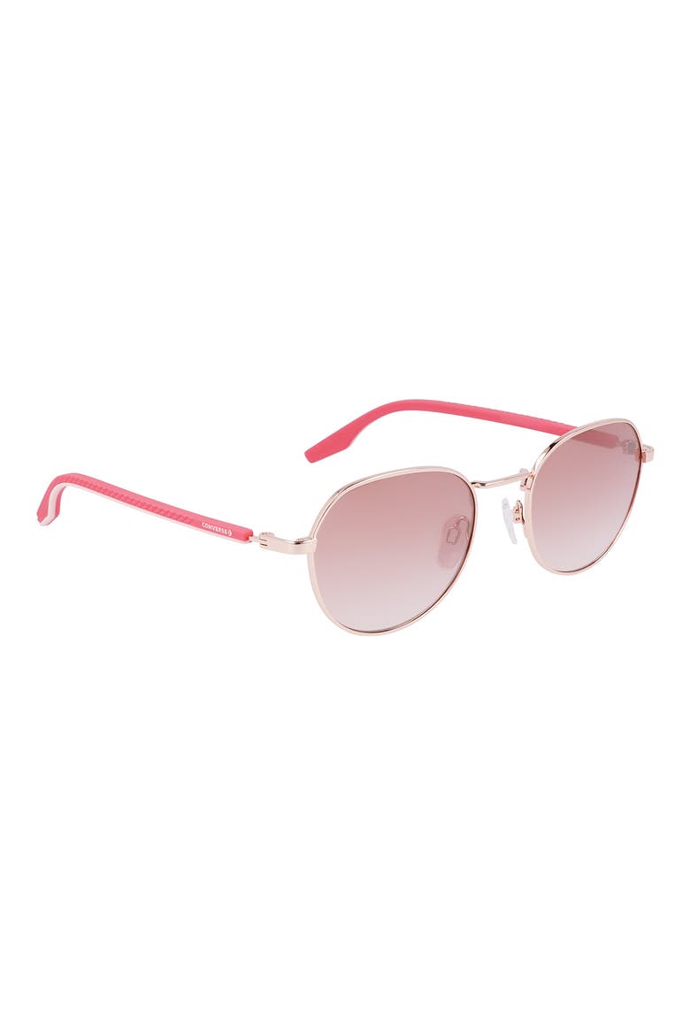North End 51mm Round Sunglasses, Alternate, color, SHINY ROSE GOLD