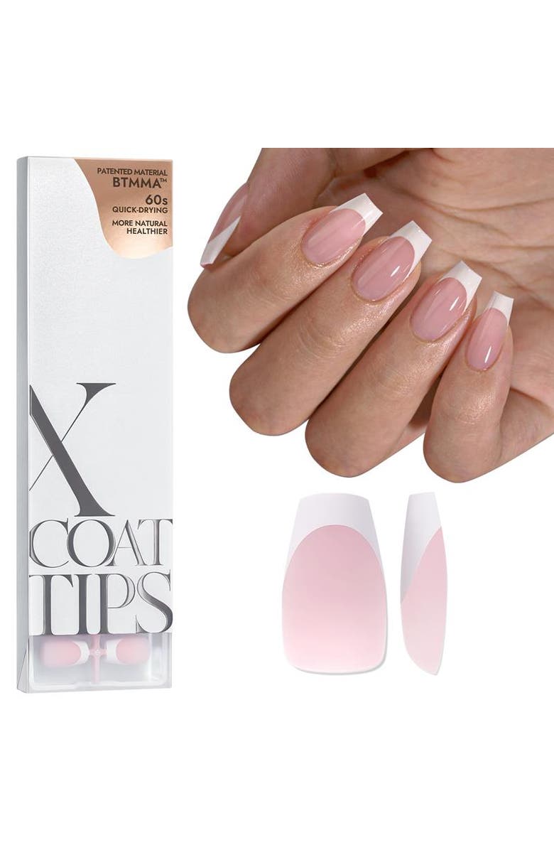 Btartboxnails Soft Gel Nails XCOATTIPS<sup>®</sup> French Collection, Main, color, Short Coffin Pink