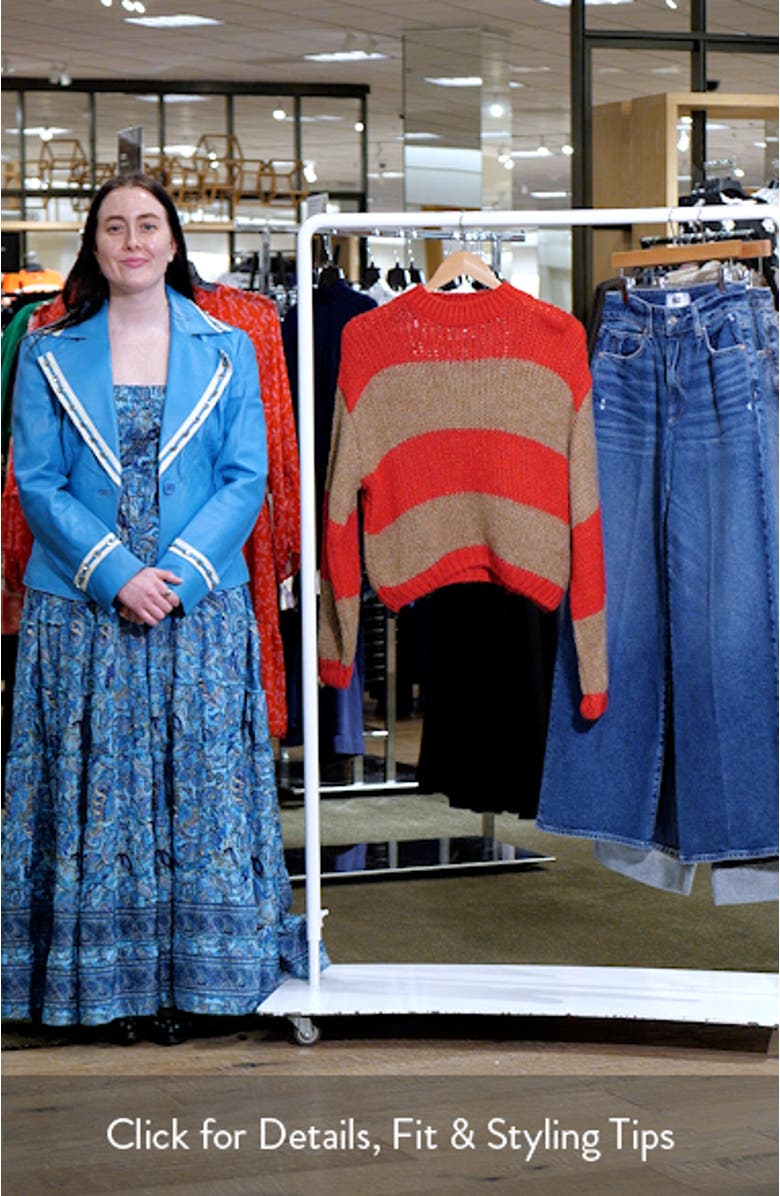 Candice Stripe Crewneck Sweater, sales video thumbnail