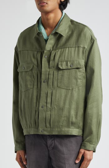VISVIM 101XX Linen & Wool Trucker Jacket | Nordstrom VISVIM 101XX Linen & Wool Trucker Jacket | Nordstrom