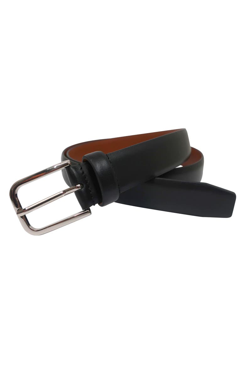 Smooth Calf Leather Belt, Main, color, Black