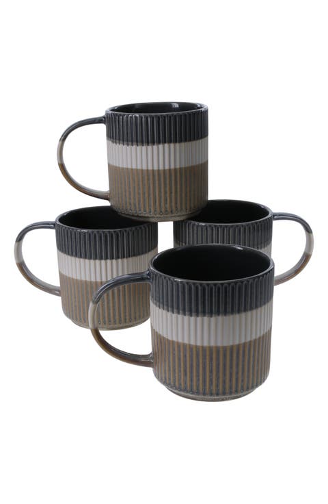 Set of 4 Tricolor Mugs