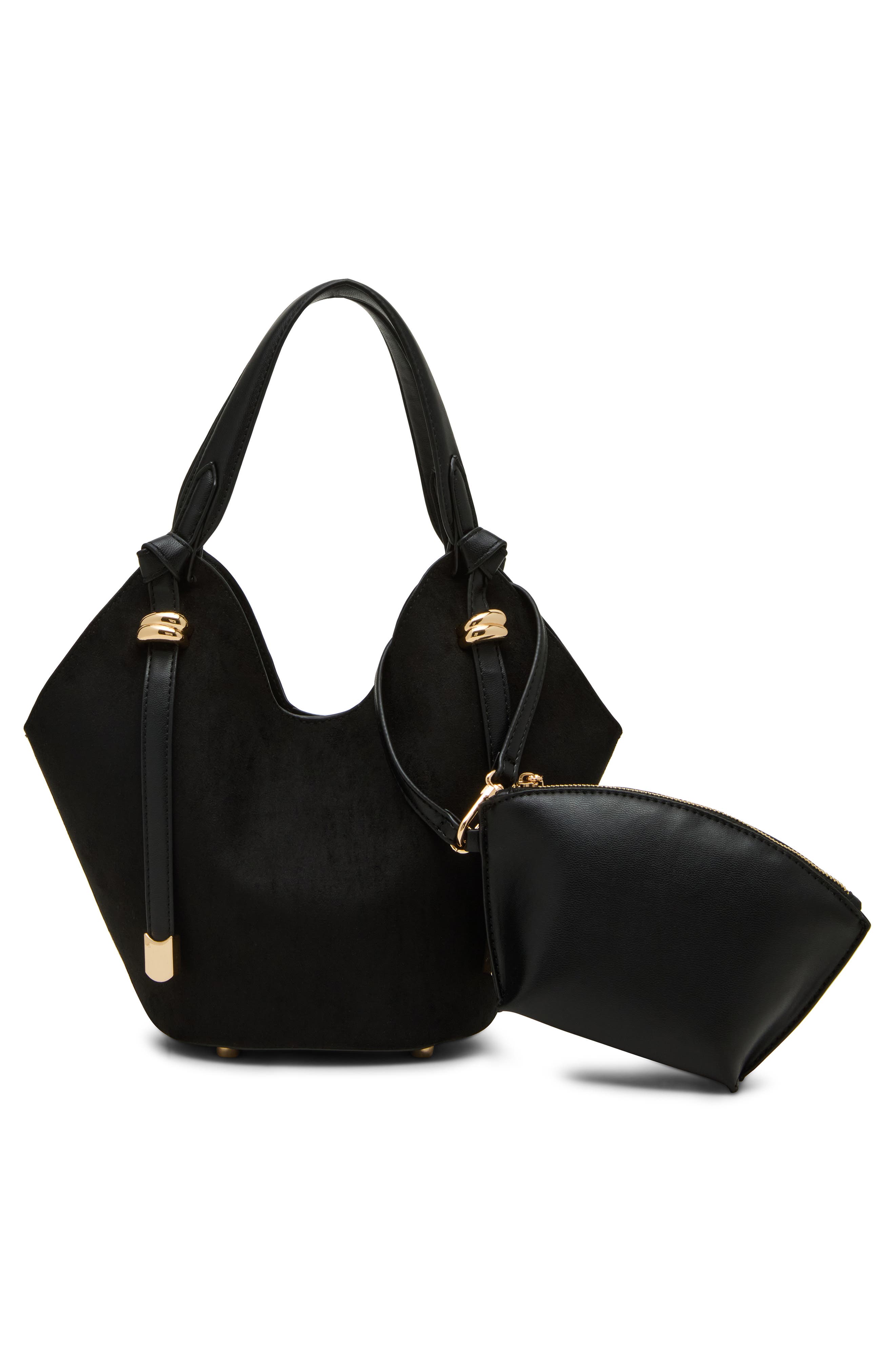 Anne Klein Midi Tote Bag, Alternate, color, Black