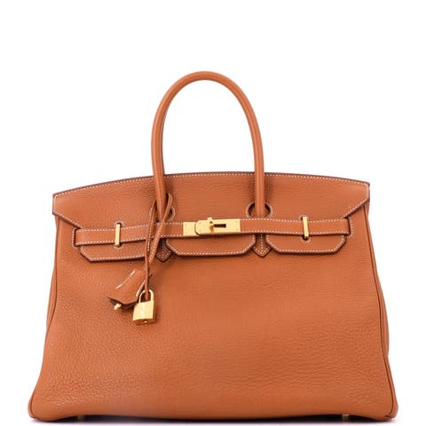 Birkin Handbag Brown Togo with Gold Hardware 35