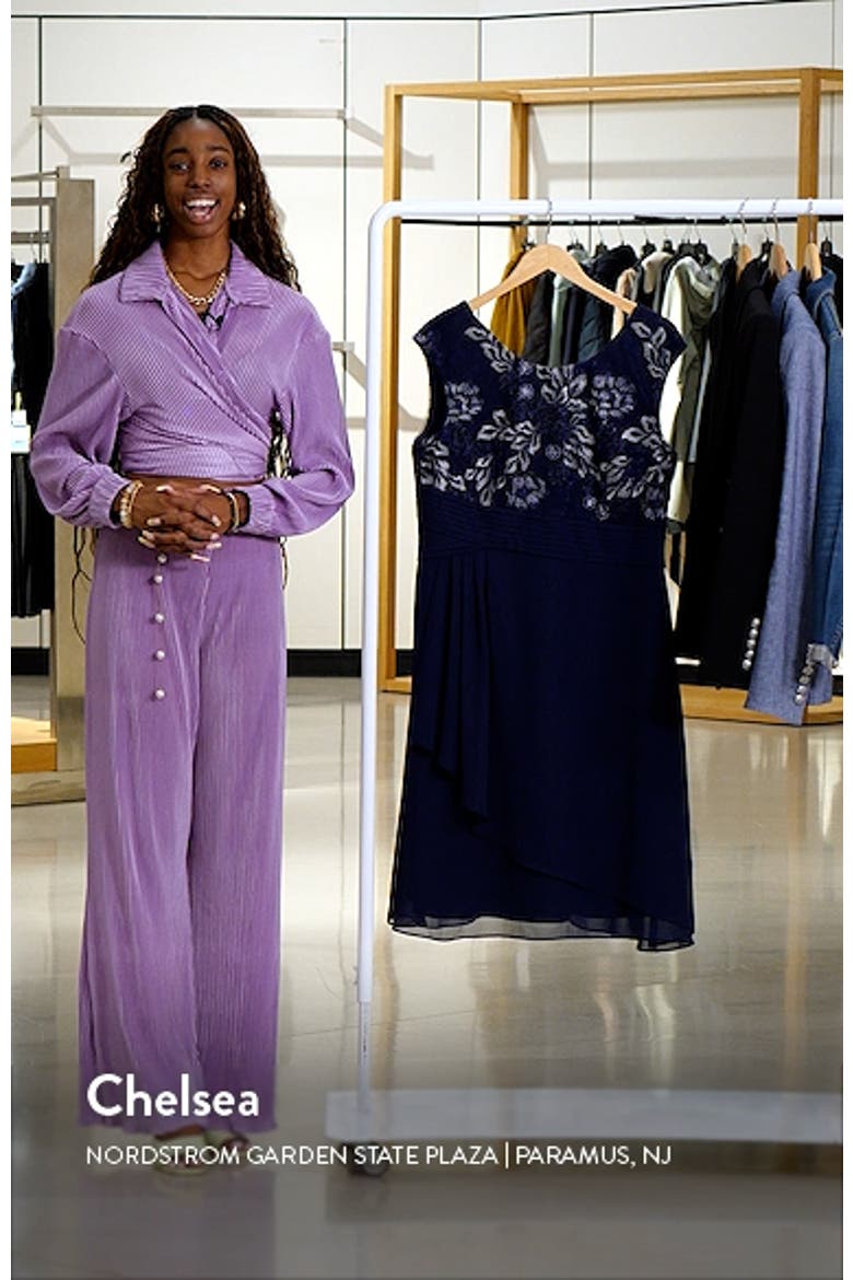 Embroidered Bodice A-Line Cocktail Dress video