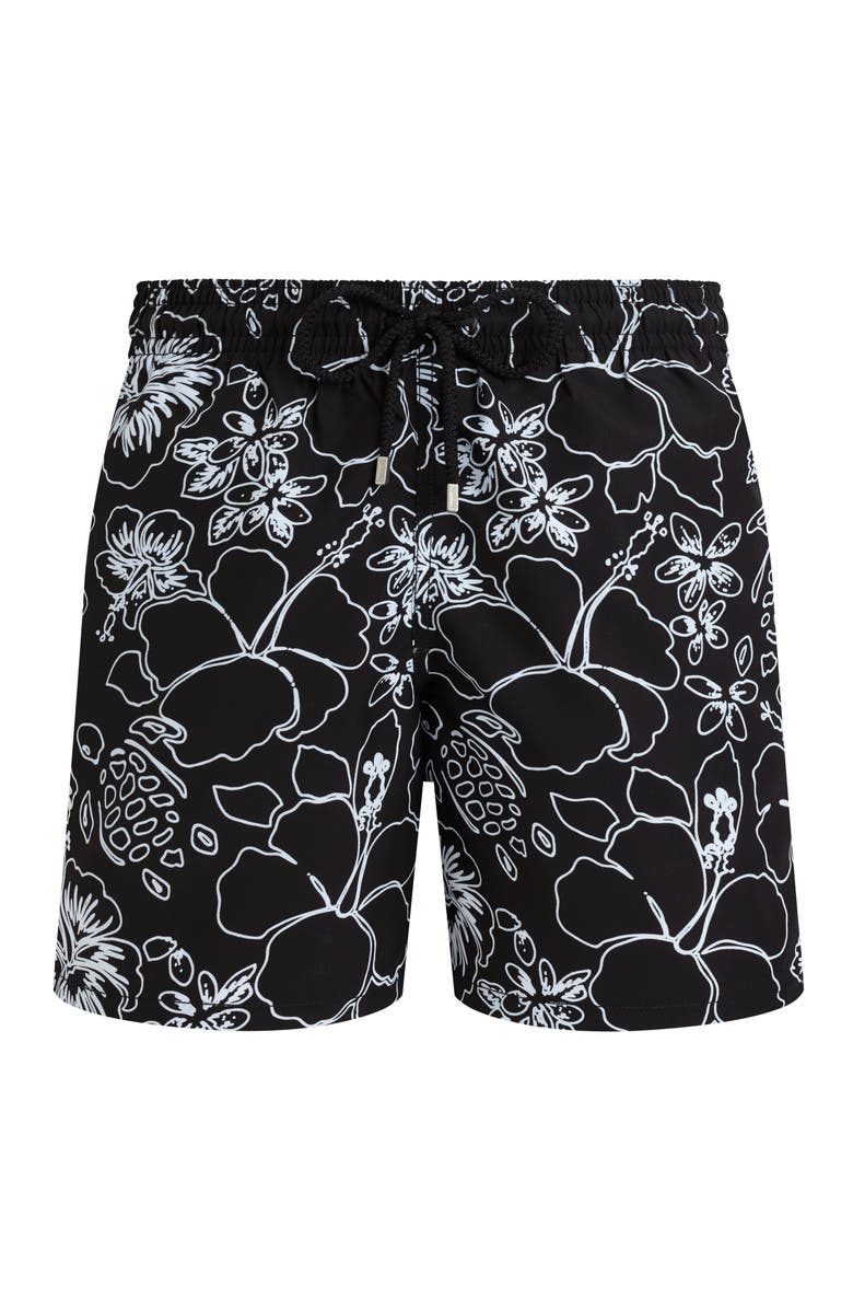 Vilebrequin Men Swim Shorts Tropical Turtles Ink, Main, color, Black