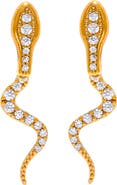 Girls Crew Python Pavé Cubic Zirconia Jacket Earrings
