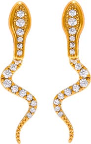Girls Crew Python Pavé Cubic Zirconia Jacket Earrings