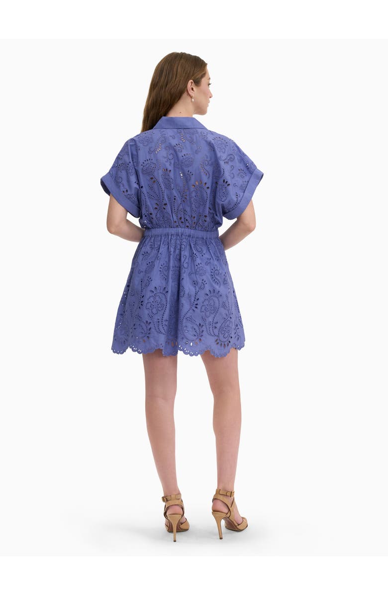 Rebecca Taylor Brielle Poplin Eyelet Mini Dress, Alternate, color, Lavender Bloom