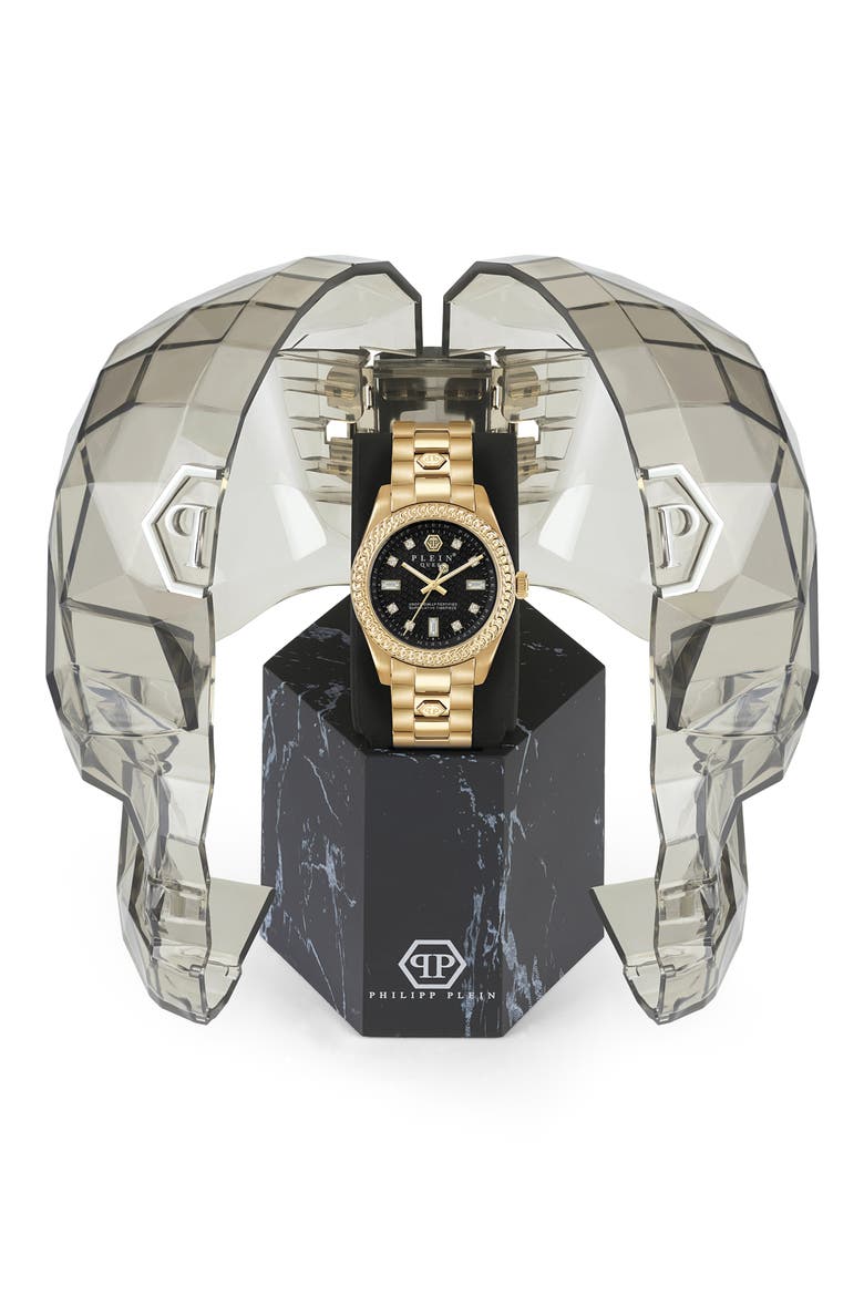 Queen Bracelet Watch, 36mm, Alternate, color, IP YELLOW GOLD
