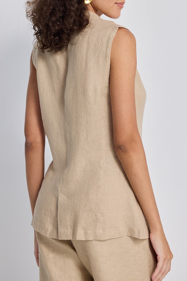 Sleeveless Hemp Jacket, Alternate, color, Neutral