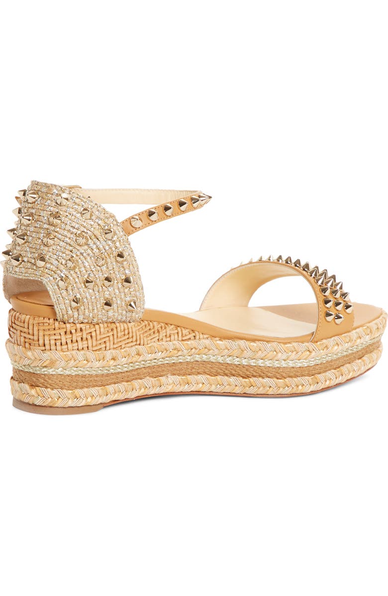 Christian Louboutin Madmonica Spike Wedge Sandal, Alternate, color,