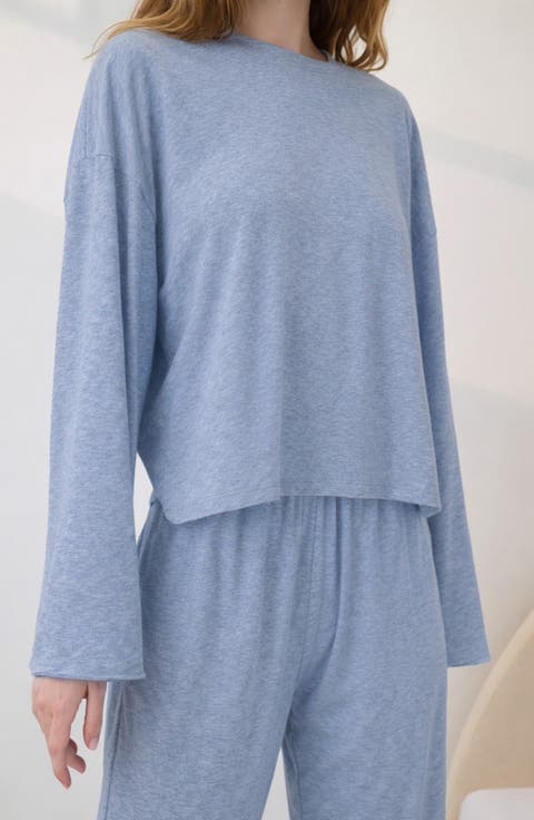 Organic Pima Cotton Long Sleeve Lounge T-Shirt