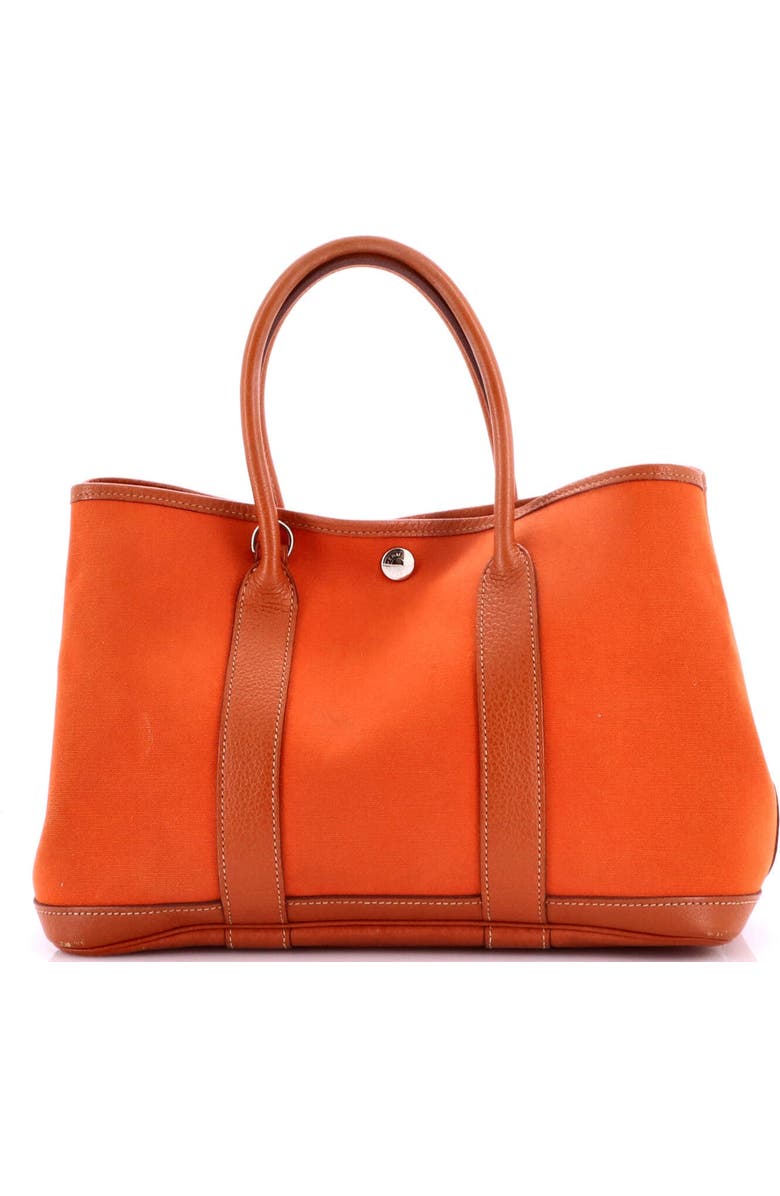 Pre-Owned Hermes Garden Party Tote Toile and Leather 30, Alternate, color, Potiron