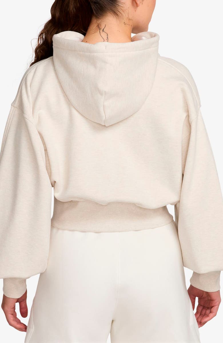 Jordan Flight Fleece Crop Hoodie, Alternate, color, Light Ore Wood Brown/ Rattan