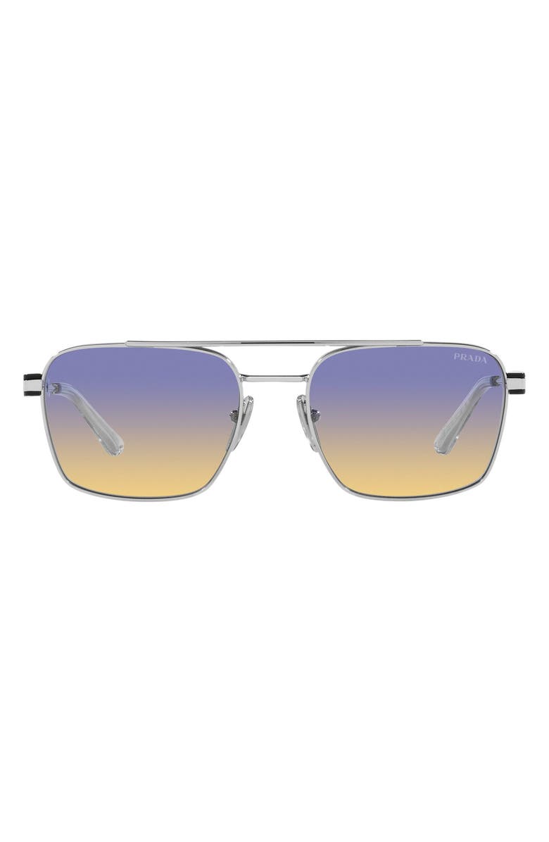 Prada 56mm Gradient Pillow Sunglasses, Main, color, 