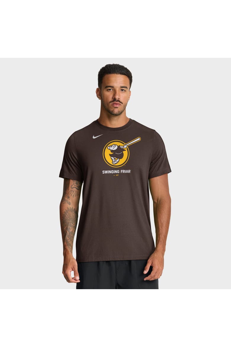 Men's Nike  Brown San Diego Padres Tri-Blend Logo T-Shirt, Main, color, Brown