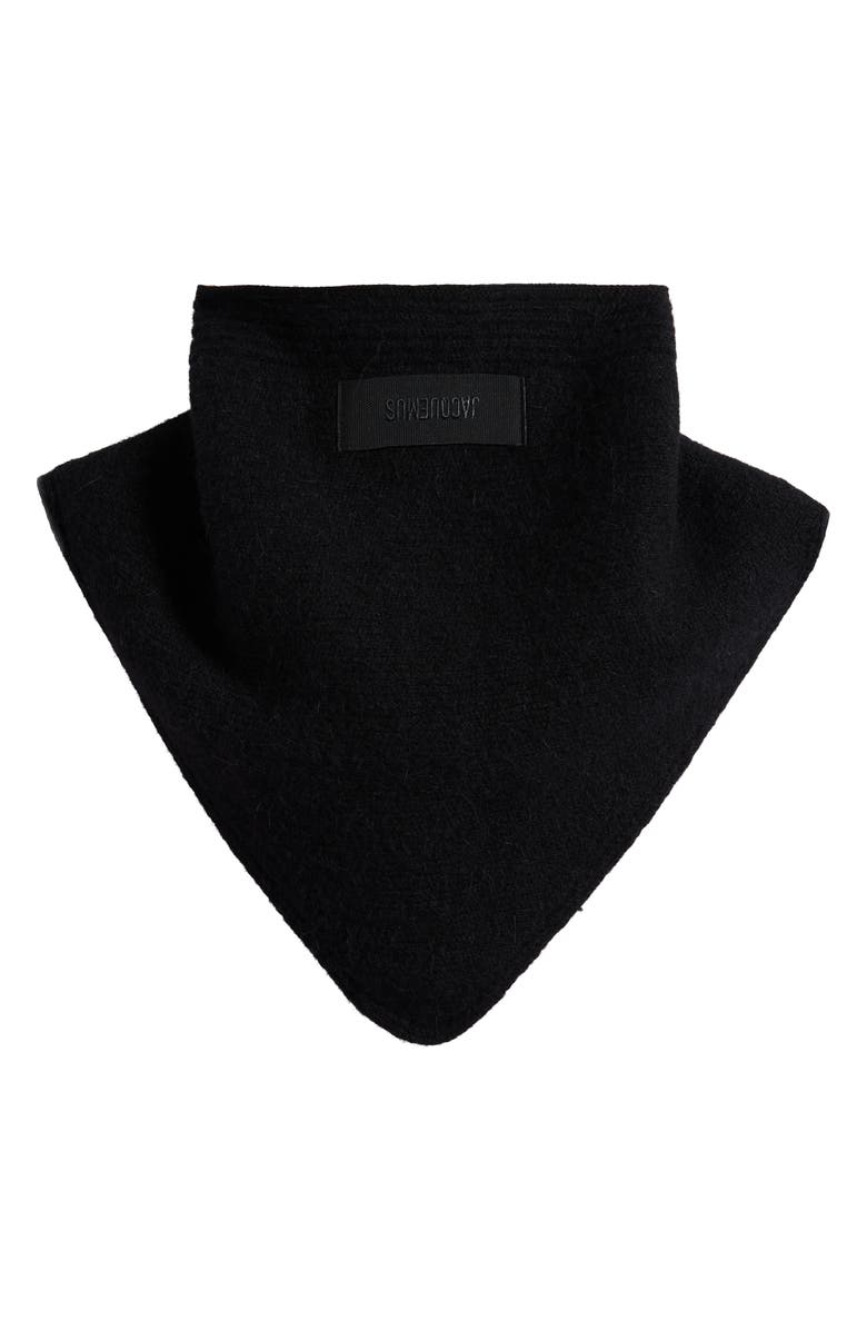 Jacquemus Le Chale Gros Grain Alpaca & Wool Blend Shawl, Alternate, color, Black 990