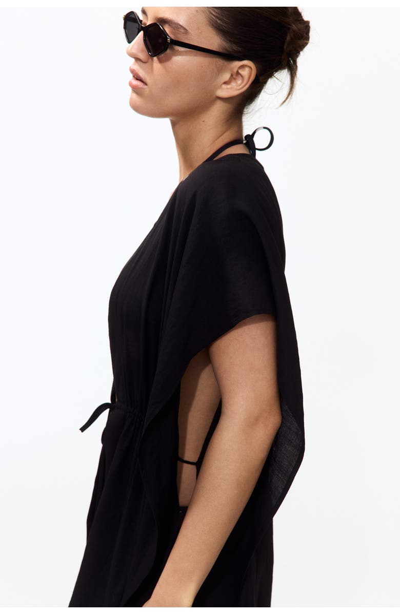 H&M Beach Kaftan Dress, Alternate, color, Black