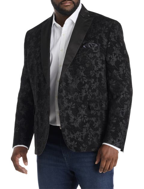 Big & Tall Velvet Floral Sport Coat
