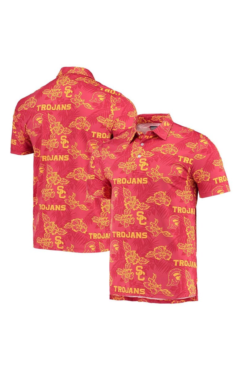 Reyn Spooner Men's Reyn Spooner Cardinal USC Trojans Performance Polo, Main, color, Cardinal