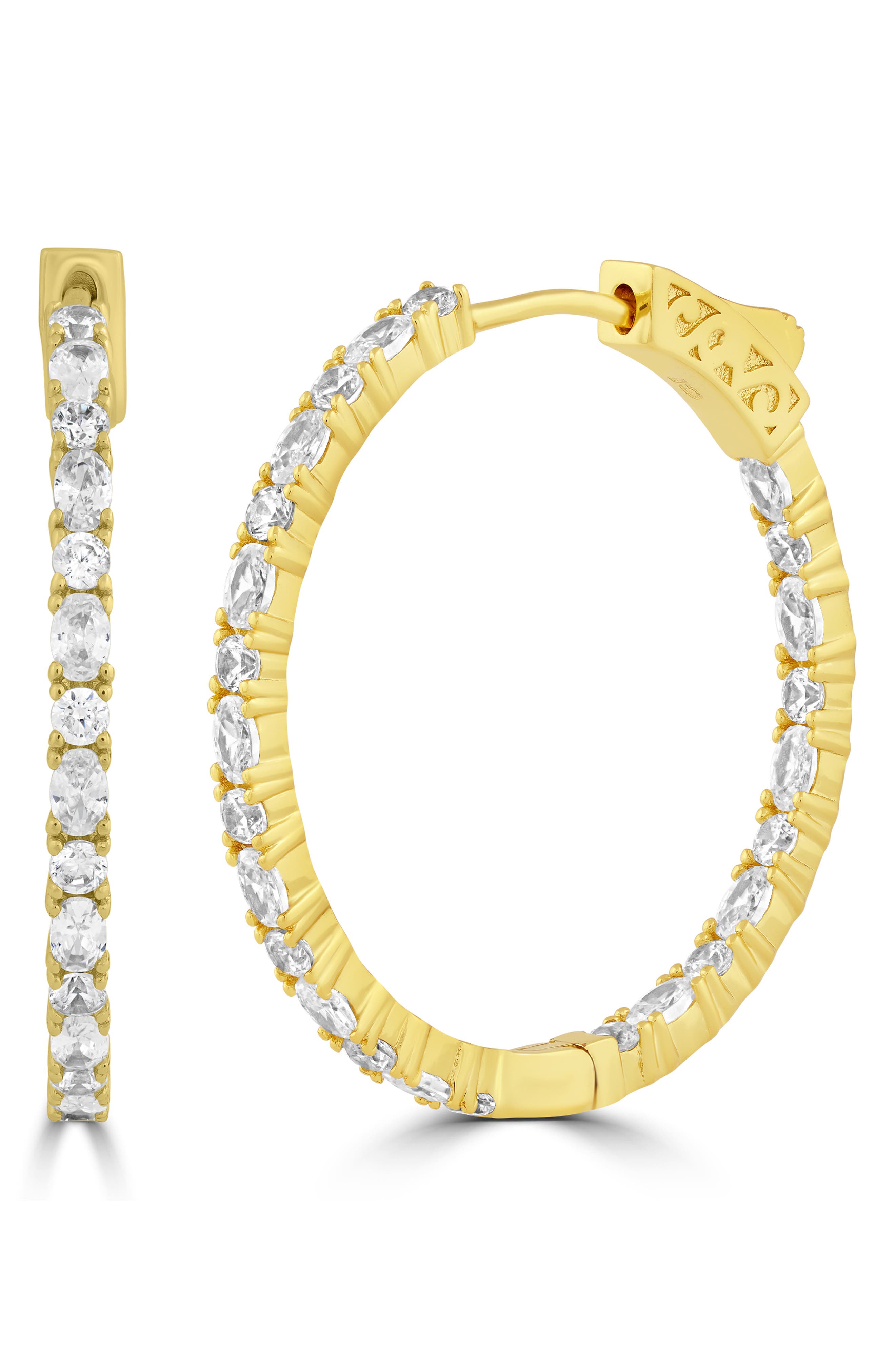 Cubic Zirconia Hoop Earrings