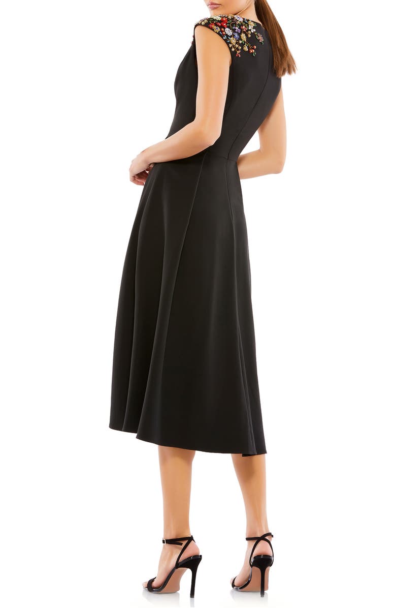 Ieena for Mac Duggal Beaded Cap Sleeve Cocktail Dress, Alternate, color,