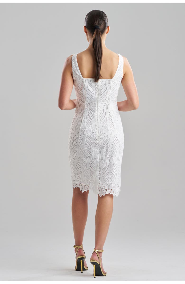 N Natori Leaflet Lace Tank Sheath Dress, Alternate, color, White
