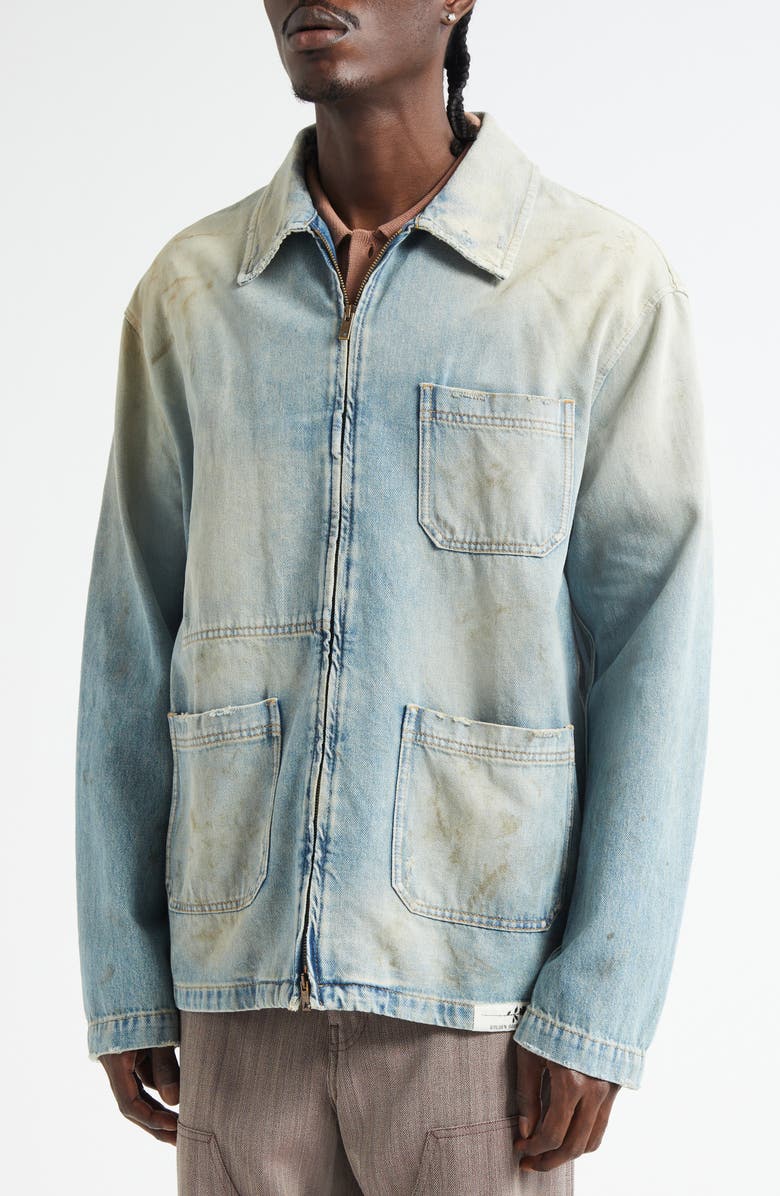 Golden Goose Journey Mackenzie Denim Work Jacket, Alternate, color, Light Blue