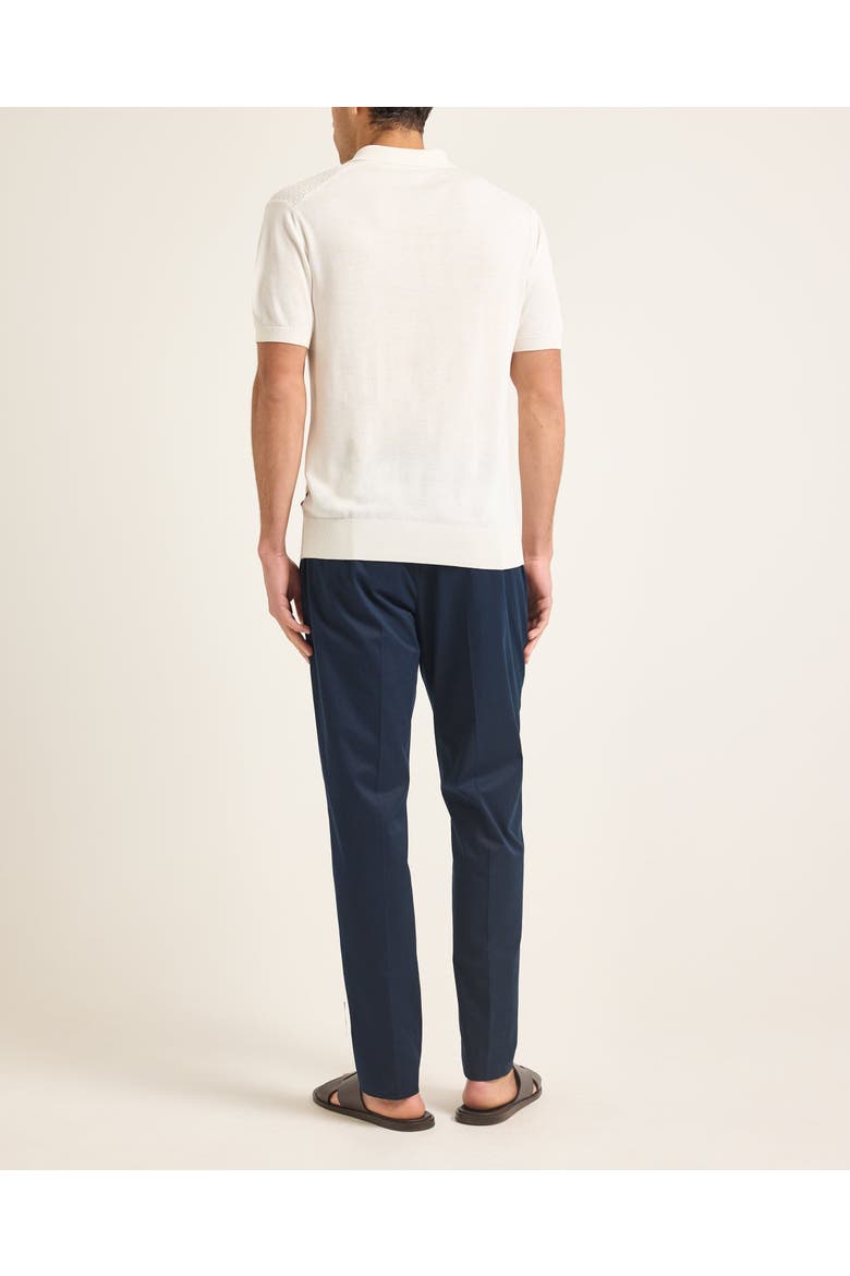 Burnham Silk Tailored-Fit Polo Shirt, Alternate, color, WHITE SAND
