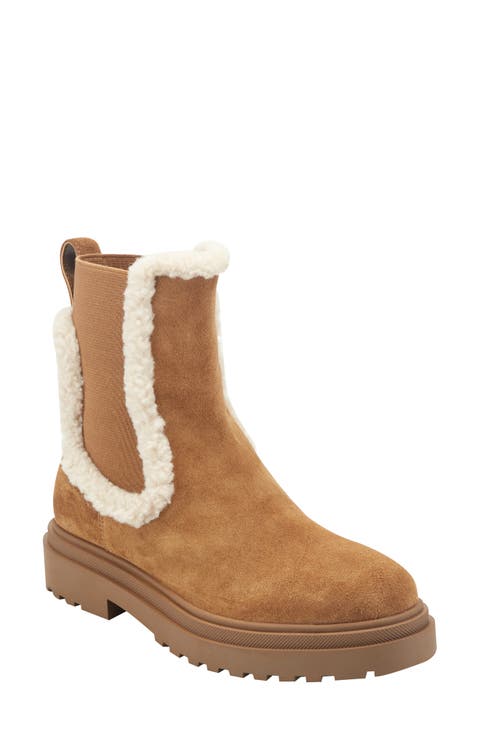 Blaynie Chelsea Boot with Faux Fur Trim