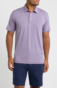 Swannies Smith Stripe Performance Golf Polo