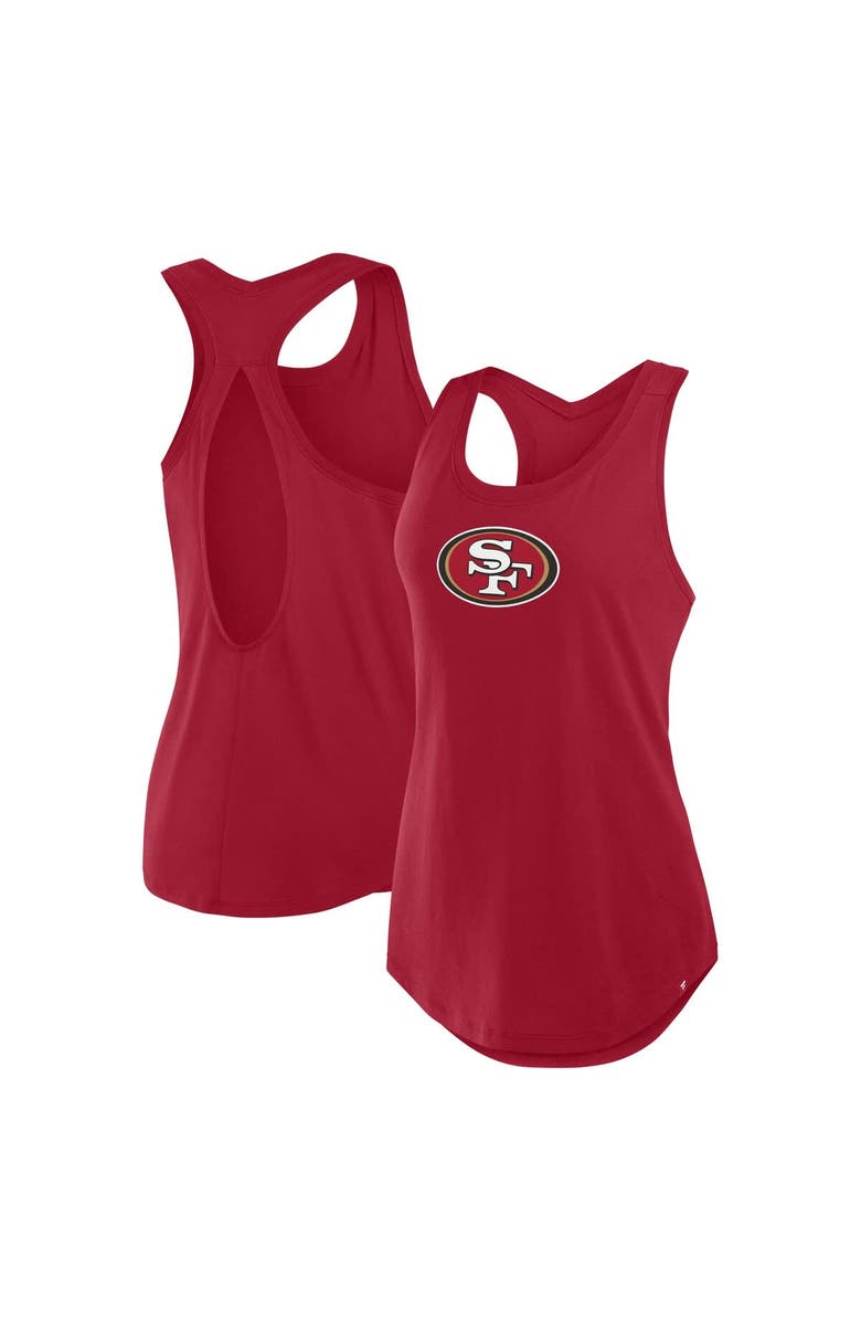 FANATICS Women's Fanatics Scarlet San Francisco 49ers Iron Fan Tank Top, Main, color, Scarlet