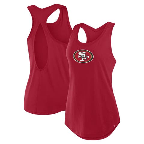 Women's Fanatics Scarlet San Francisco 49ers Iron Fan Tank Top