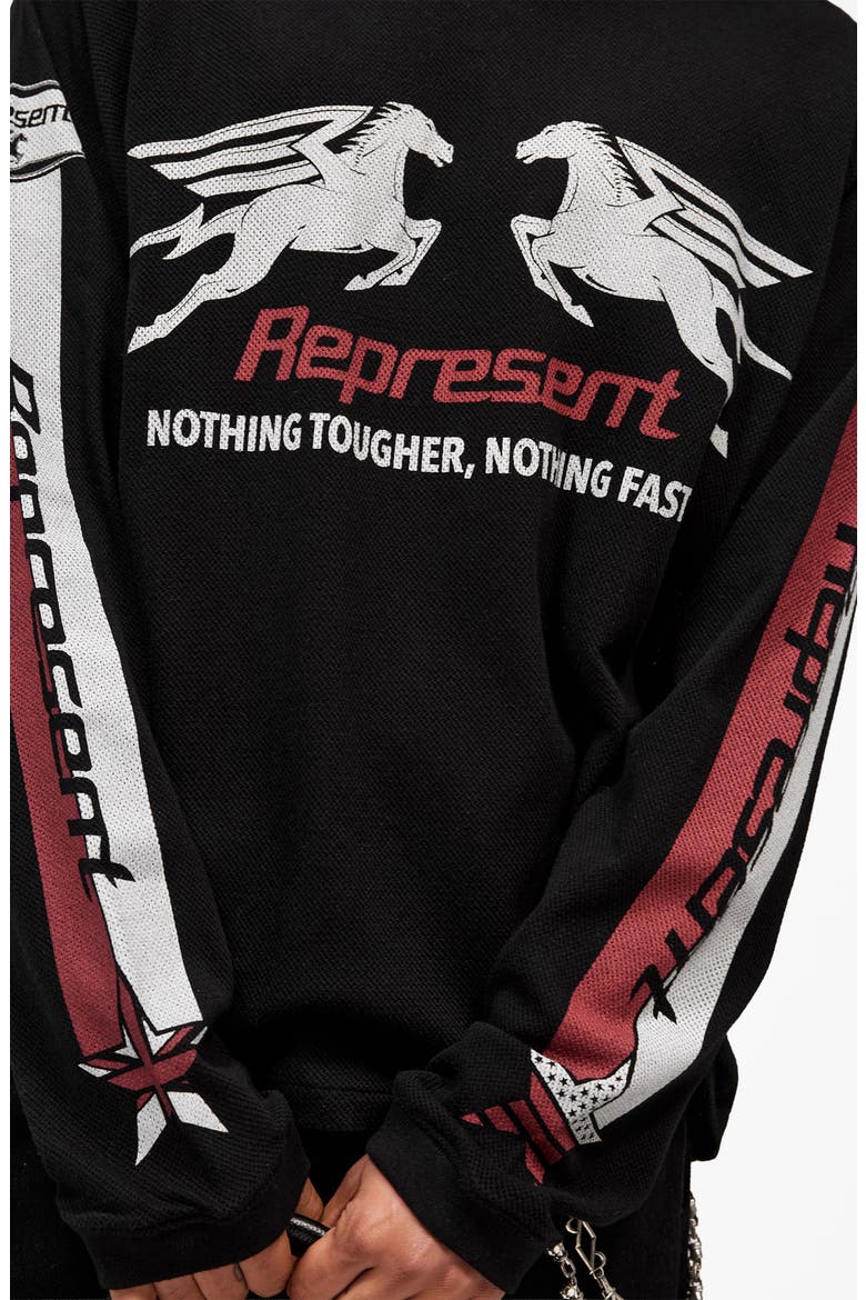 Long Sleeve Cotton Graphic T-Shirt, Alternate, color, JET BLACK