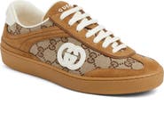 Gucci G75 GG Canvas & Suede Low Top Sneaker