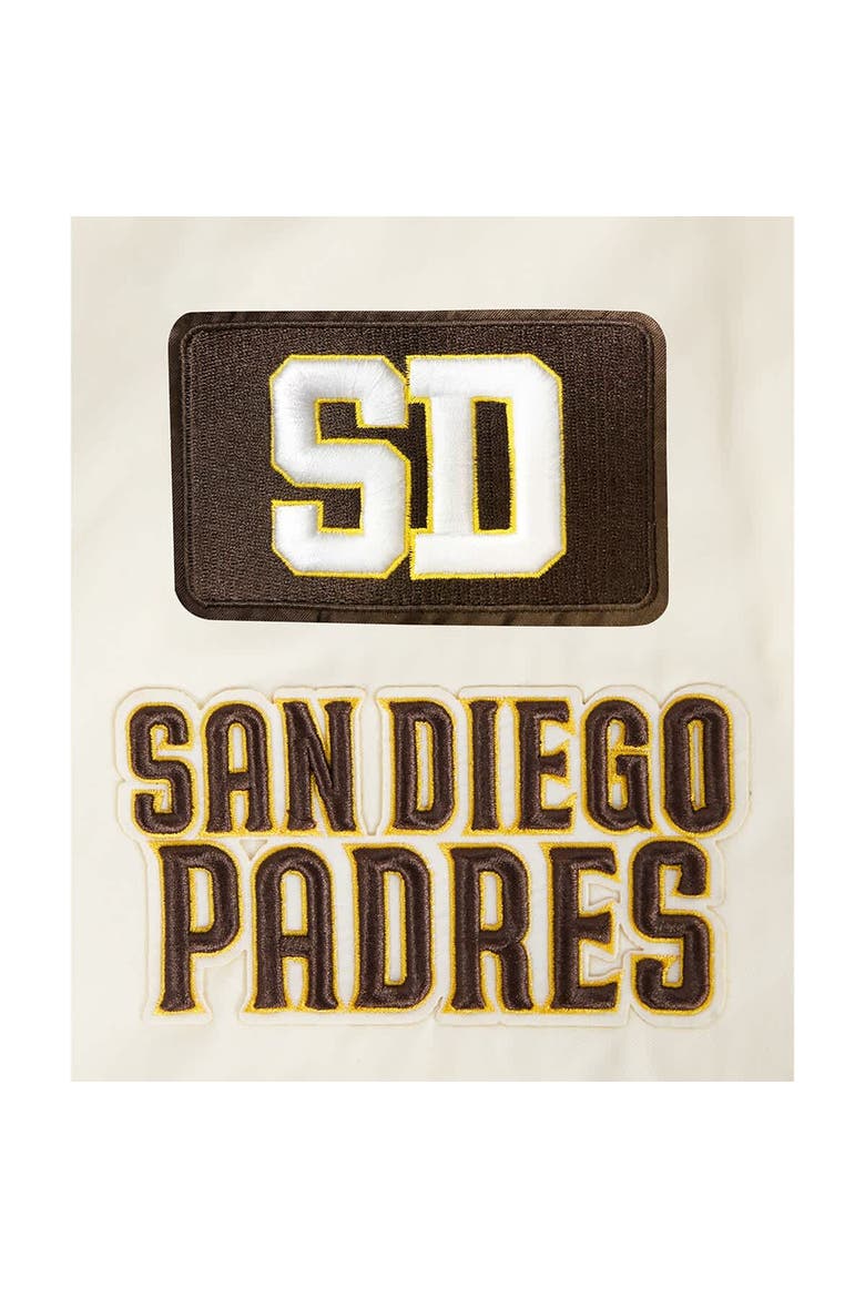 Men's Pro Standard Cream San Diego Padres Area Code Twill Full-Zip Jacket, Alternate, color, Cream