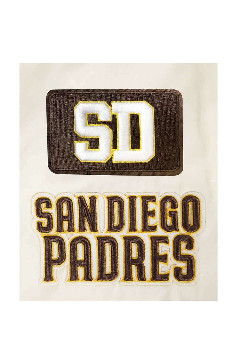 PRO STANDARD Men's Pro Standard Cream San Diego Padres Area Code Twill Full-Zip Jacket, Alternate, color, Cream