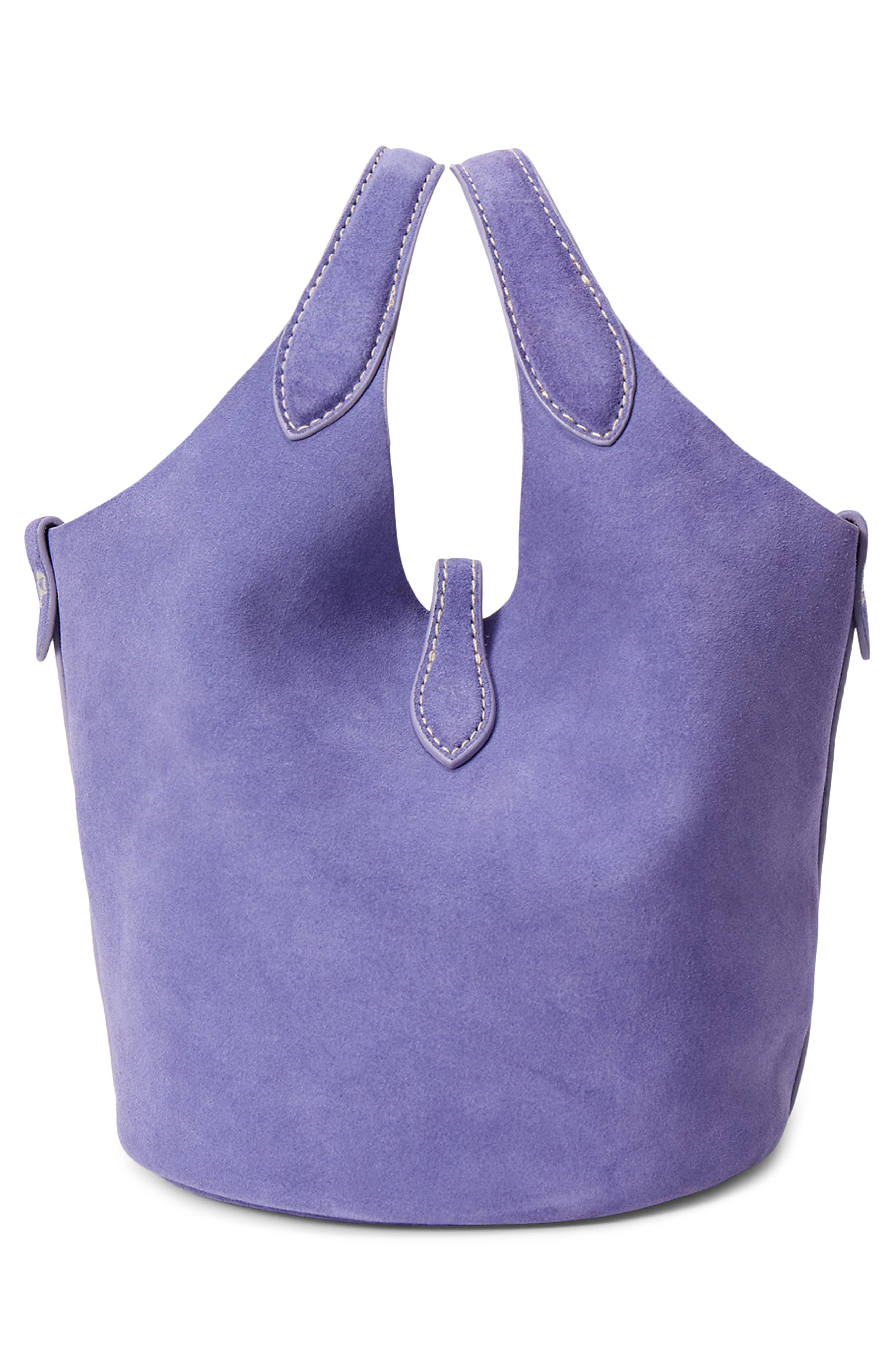 Small Polo Play Suede Crossbody Tote, Alternate, color, THISTLE
