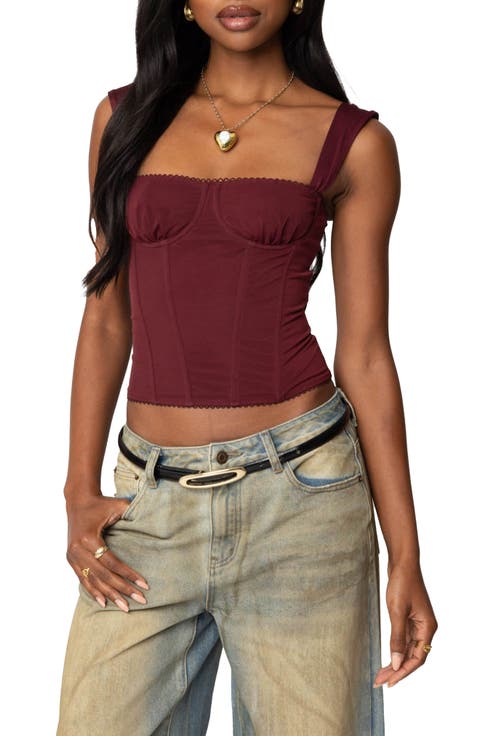 Marcella Mesh Corset Tank Top