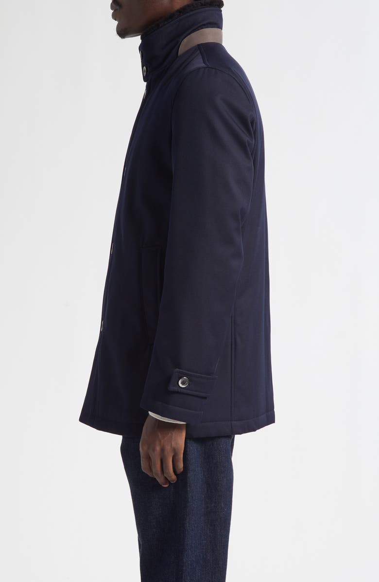 Herno Loro Piana Storm System<sup>®</sup> Waterproof Merino Wool Coat, Alternate, color, Blue Navy