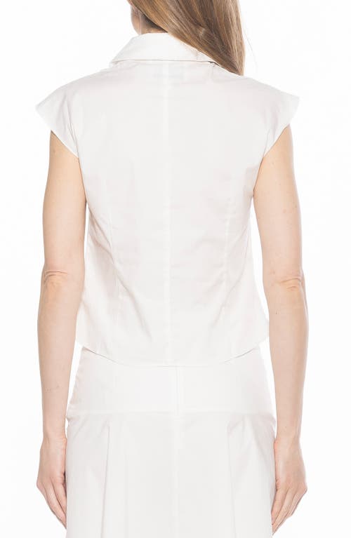 Alexia Admor Juniper Button-up Shirt In Ivory