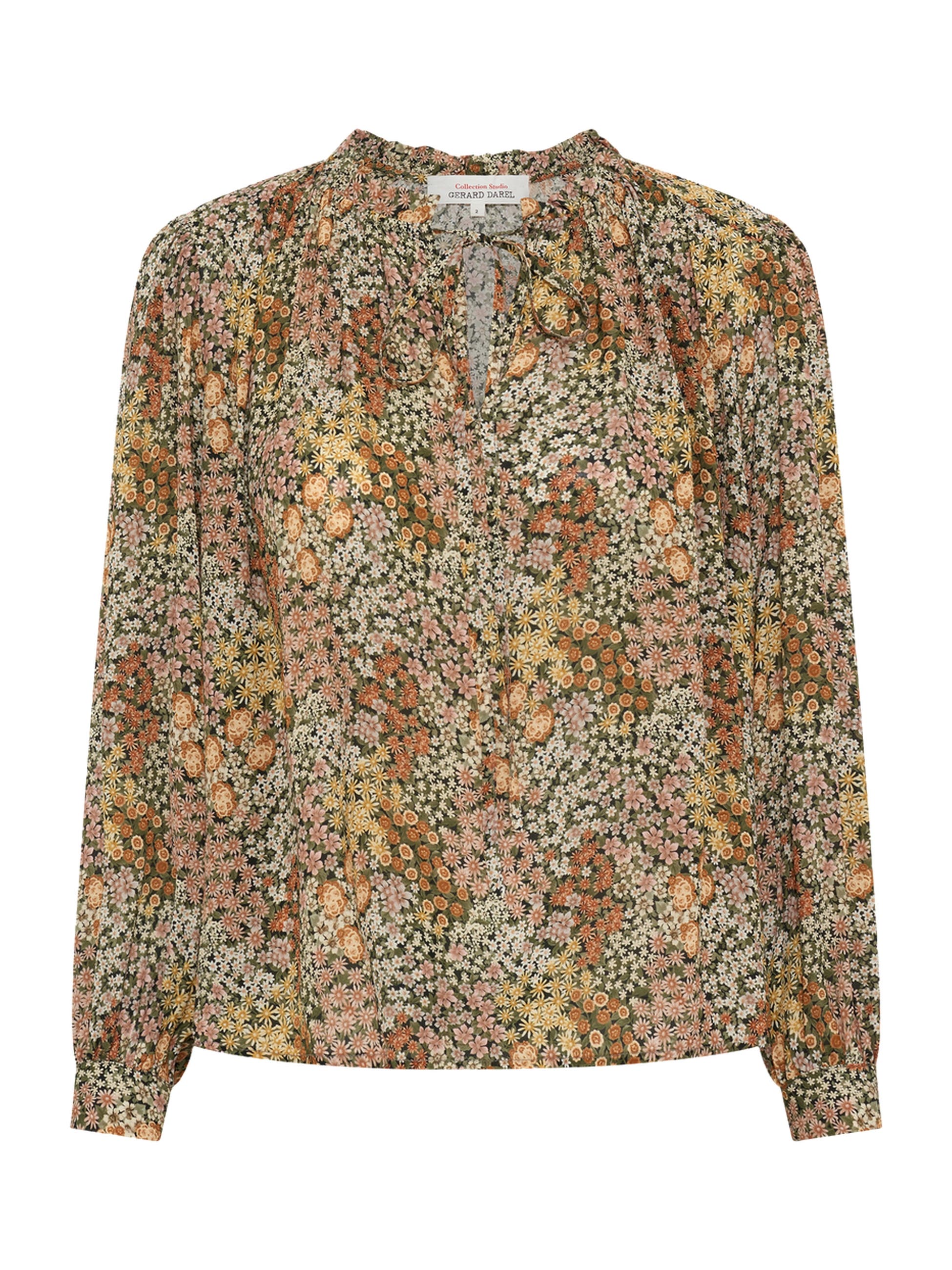 Carinne Tie Neck Floral Blouse - image 2