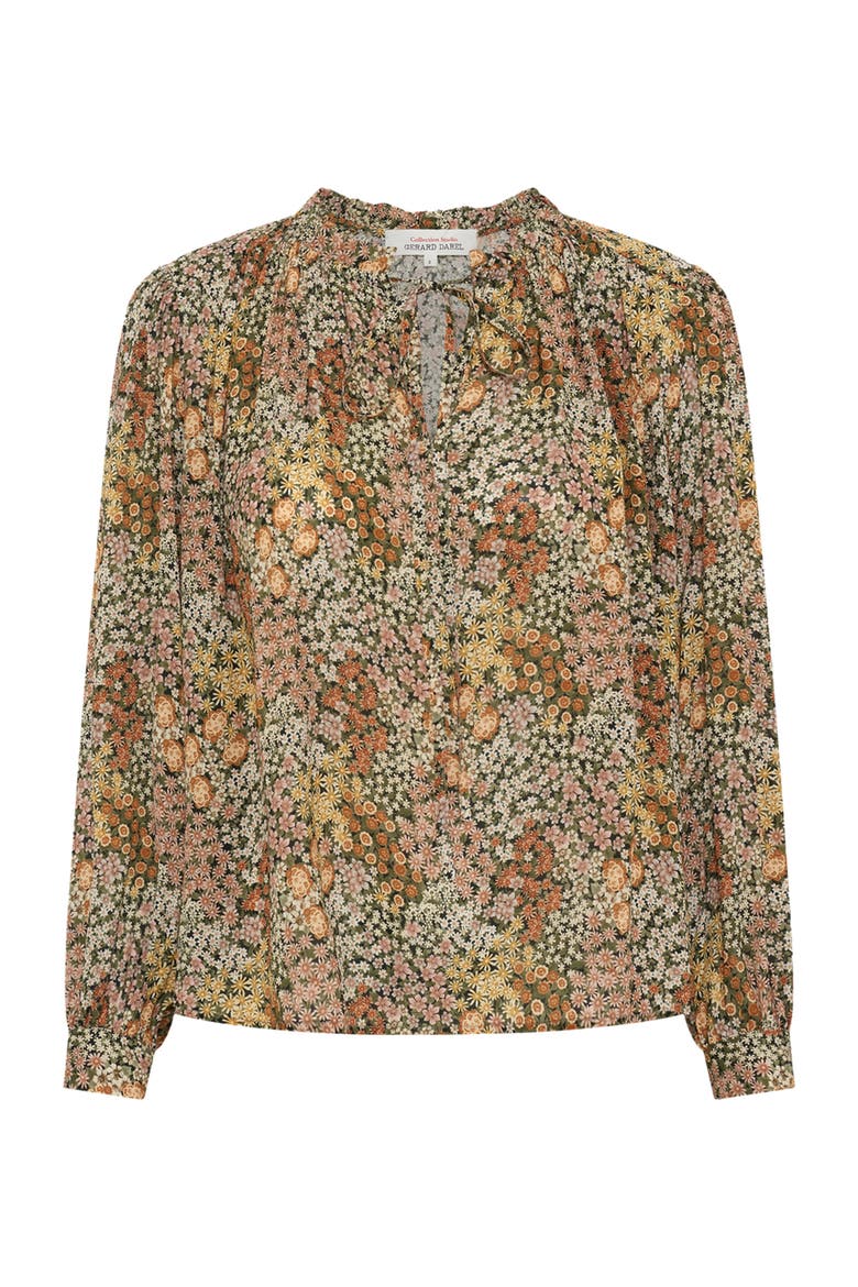 Carinne Tie Neck Floral Blouse, Alternate, color, Pink